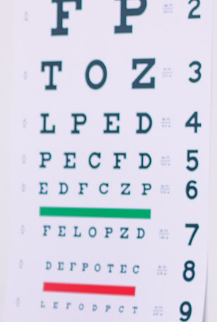 Eye exam chart
